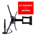 Ver imagem 2 de Kit Suporte Televisão Articulado Parede Antena Digital Cs0040asc-shd500