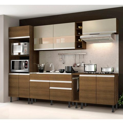 Cozinha Completa Vicenza Armário e Balcão Rustic Madesa