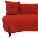 Ver imagem 5 de Sofá 3 Lugares Orgânico Curvo Tókio 180cm Couro Vermelho