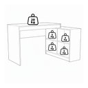 Ver imagem 2 de Mesa Computador de Canto Gamer B24 Moderno 180cm Preto Verde Nova Mobile