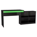 Ver imagem 4 de Mesa Computador de Canto Gamer B24 Moderno 180cm Preto Verde Nova Mobile