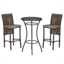 Ver imagem 1 de Mesa Bistrô e 2 Banquetas Roma Preta Corda Náutica Estofado 5 Trama Original