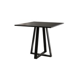 Conjunto de Jantar Mesa Mônaco 90cm Tampo Preto com 4 Cadeiras Estofadas Pretas - 3