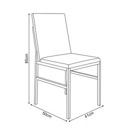 Conjunto de Jantar Mesa Mônaco 90cm Tampo Preto com 4 Cadeiras Estofadas Pretas - 6