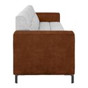 Ver imagem 7 de Sofá Living Decorativo Houston 2 Lugares 200cm Pés em Metal Linho/pu Cinza/ Marrom G33 - Gran Belo
