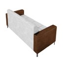 Ver mais imagens de Sofá Living Decorativo Houston 2 Lugares 200cm Pés em Metal Linho/pu Cinza/ Marrom G33 - Gran Belo