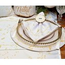 Ver imagem 2 de Kit Sousplat Natal Dourado Gliter Nsw 8 Peças com Base