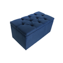 Ver imagem 1 de Puff Baú Infantil 90x50x45cm na Cor Azul Marinho e no Tecido Veludo Liso