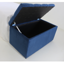 Ver imagem 2 de Puff Baú Infantil 90x50x45cm na Cor Azul Marinho e no Tecido Veludo Liso