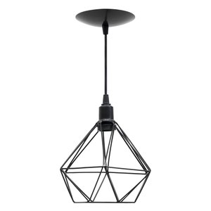 Pendente Aramado Poptem diamante pequeno preto