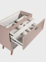 Ver imagem 5 de Gabinete para Banheiro com Tampo e Cuba 80cm Retro MDF Rosa Milano - On Móveis