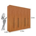 Ver imagem 3 de Guarda Roupa Sevilla Casal 6 Portas 8 Gavetas Tcil Móveis
