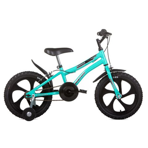 Bicicleta Infantil Houston Nic Aro 16 Preta/Verde Água
