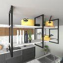 Ver imagem 2 de Prateleira Industrial Suspensa prateleira industrial cozinha prateleira suspensa teto branca