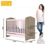 Jogo de Quarto Infantil Guarda Roupa Casinha e Berço Bala de Menta Rústico/Rosa Chá - Móveis Henn - 6