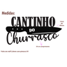 Cantinho Do Churrasco - MDF - Preto - Letra Parede - 30x15cm - 2