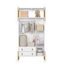 Ver imagem 5 de Guarda-roupa Qmovi com Nicho Fantasia 3 Portas 2 Gavetas Branco Acetinado