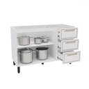 Ver imagem 2 de Balcão de Cozinha para Pia Amara 2 Portas 3 Gavetas Branco - Politorno