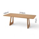 Ver imagem 4 de Mesa Panamera 8 Lugares de Madeira Eucalipto Nobre com Tampo Laminado Cinamomo-champagne