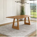 Ver imagem 1 de Mesa Panamera 8 Lugares de Madeira Eucalipto Nobre com Tampo Laminado Cinamomo-Champagne
