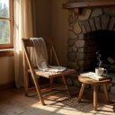 Ver imagem 2 de Cadeira Dobrável em Madeira com Assento de Corda Náutica e Encosto Anatômico Preebel Castanho