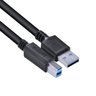 CABO PARA IMPRESSORA E HD EXTERNO USB A 3.0 MACHO PARA USB B 3.0 MACHO 28AWG PURO COBRE 2 METROS - P - 5