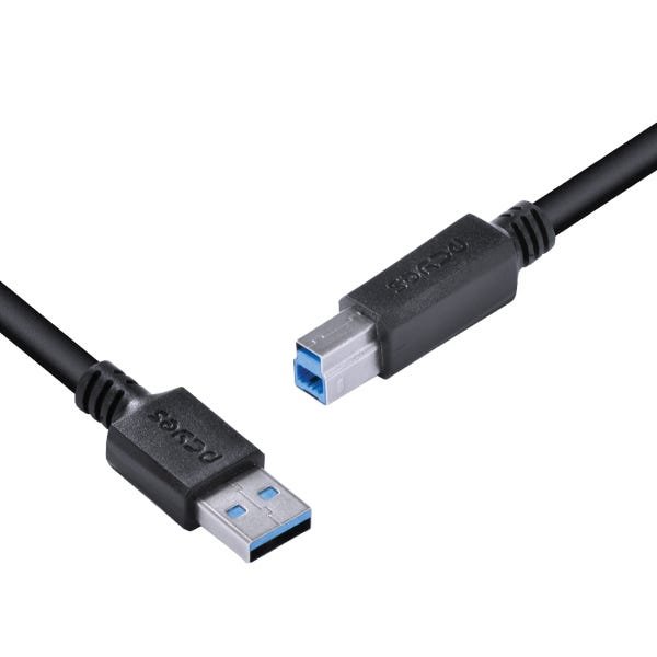 CABO PARA IMPRESSORA E HD EXTERNO USB A 3.0 MACHO PARA USB B 3.0 MACHO 28AWG PURO COBRE 2 METROS - P - 4