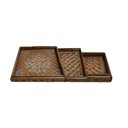 Ver imagem 2 de Conjunto com 3 Bandejas de Bambu - Btc