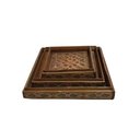 Ver imagem 3 de Conjunto com 3 Bandejas de Bambu - Btc