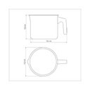 Ver imagem 5 de Leiteira Fervedor Caneco Tramontina Antiaderente Starflon Paris Vermelho Canecão Aluminio 14cm 1,9 L