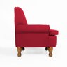 Conjunto Poltrona Vovó Lucy Decorativa com Puff Ana Suede Vermelho - 9