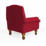 Conjunto Poltrona Vovó Lucy Decorativa com Puff Ana Suede Vermelho - 10