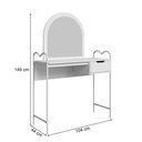 Ver imagem 5 de Penteadeira Camarim Bancada Maquiagem Espelho Gaveta Estilo Industrial Pé de Ferro ‎