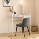 Ver imagem 4 de Penteadeira Camarim Bancada Maquiagem Espelho Gaveta Estilo Industrial Pé de Ferro ‎