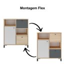 Ver imagem 7 de Balcão para Escritório Home Office Multiuso Asgard A02 Carvalho Branco Grafito - Lyam Decor