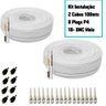 Kit Instalação 8 Câmeras Segurança Conectores e 2 Cabos 100m - 7