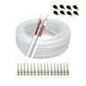 Kit Instalação 8 Câmeras Segurança Conectores e 2 Cabos 100m - 2