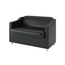 Ver imagem 2 de Namoradeira Bia Decorativa Reforçada Recepção Clinica Salão Sala de Estar Courino Preto