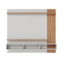 Ver imagem 2 de Painel Home Suspenso Juriti 1.8 para Sala de Tv até 70 Polegadas Off White Matte Freijó Colibri