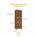 Ver imagem 7 de Cristaleira Fidelitá Barcelona com Led 2 Portas com Vidro 1 Gaveta 70cm Freijó