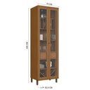 Ver imagem 6 de Cristaleira Fidelitá Barcelona com Led 2 Portas com Vidro 1 Gaveta 70cm Freijó