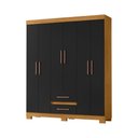 Ver imagem 1 de Roupeiro 150cm 6 Portas 2 Gavetas sem Espelho - Ssx Multicoisas