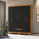 Ver imagem 2 de Roupeiro 150cm 6 Portas 2 Gavetas sem Espelho - Ssx Multicoisas