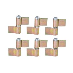 Kit 6 Dobradiça Gonzo Nº2 com Aba 1'' Porta Portão Ferro - 1