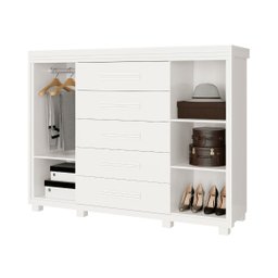 Comoda Branca Grande com Sapateira Havana em Mdf Camas Fenix - 5