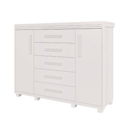Comoda Branca Grande com Sapateira Havana em Mdf Camas Fenix - 1
