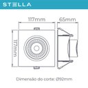 Ver imagem 5 de Spot Embutir Easy Par20 Evo Quadrado 7w 4000k 610lm-stella