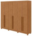 Ver imagem 1 de Guarda-Roupas Casal Bertha 6 Portas 6 Gavetas sem Espelho com Pés - Lp - Rei de Casa Amendoa Clean
