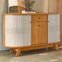 Ver imagem 2 de Aparador Buffet para Sala de Jantar Orgânico 2 Portas Gadi M07 Cinamomo Off White - Lyam Decor