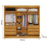 Guarda Roupa Oslo 6 Portas 6 Gavetas com Espelho Mdf - Mademarcs - 4
